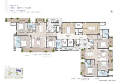 Project Image of 2650 Sq.ft 3 BHK Apartment / Flat for sale in Gomti Nagar for Rs. 25300000