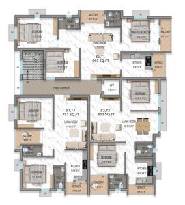 Project Image of 751.0 - 1301.0 Sq.ft 2 BHK Apartment for buy in Seshram Grand Thiran