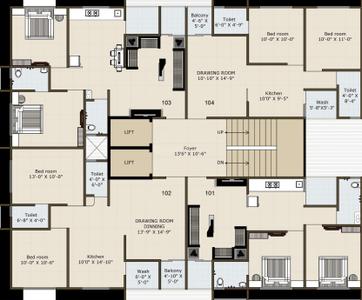 Project Image of 568.33 - 651.86 Sq.ft 2 BHK Apartment for buy in Akshar Status