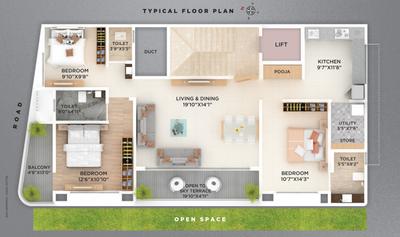 Project Image of 0.0 - 1803.0 Sq.ft 3 BHK Apartment for buy in Keystone Aria