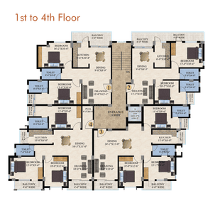Project Image of 1160.0 - 1420.0 Sq.ft 2 BHK Apartment for buy in Maurya Radhika