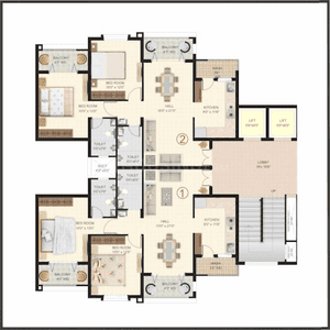 Project Image of 635.0 - 2244.0 Sq.ft 2 BHK Apartment for buy in Dolphin Jewel O