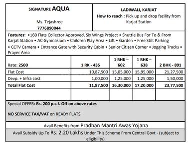 Project Image of 435.0 - 891.0 Sq.ft 1 BHK Apartment for buy in Signature Aqua