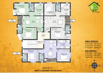 Project Image of 820.0 - 1110.0 Sq.ft 2 BHK Apartment for buy in MS Foundation Casa Feliz
