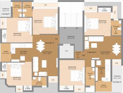 Project Image of 545.0 - 709.0 Sq.ft 2 BHK Apartment for buy in Natraj Aatman 3
