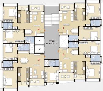 Project Image of 1305.0 - 1710.0 Sq.ft 2 BHK Apartment for buy in Akshar Akshardeep