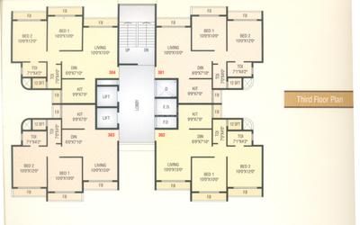 Project Image of 0.0 - 1035.0 Sq.ft 2 BHK Apartment for buy in Fortune Heights