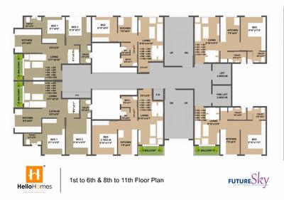 Project Image of 316.57 - 446.27 Sq.ft 1 BHK Apartment for buy in Future Sky