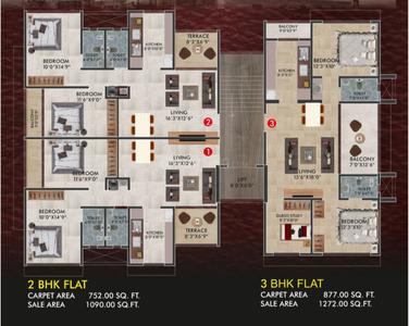 Project Image of 698.47 - 877.58 Sq.ft 2 BHK Apartment for buy in Paramount Paradise Enclave