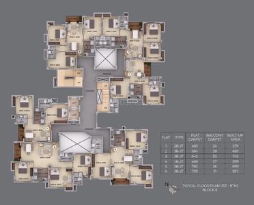 Project Image of 579.0 - 899.0 Sq.ft 2 BHK Apartment for buy in Signum Parkwoods Estate Phase II