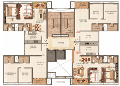 Project Image of 638.3 - 981.67 Sq.ft 2 BHK Apartment for buy in Kumar Palmspring Towers