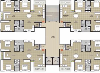 Project Image of 1125.91 - 1126.0 Sq.ft 3 BHK Apartment for buy in Hare Krishna Keshar Hills And Plaza
