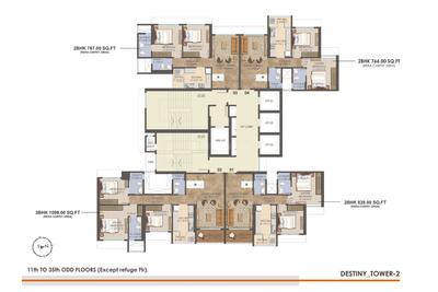 Project Image of 750.0 - 1098.0 Sq.ft 2 BHK Apartment for buy in Asmi Legacy