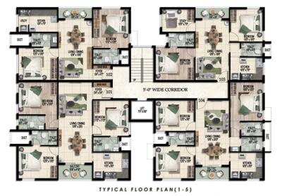 Project Image of 948.0 - 1295.0 Sq.ft 2 BHK Apartment for buy in Green Sai Nivas