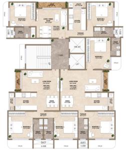 Project Image of 615.8 - 831.73 Sq.ft 2 BHK Apartment for buy in H K Aaradhya Tower