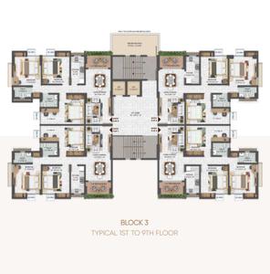 Project Image of 1230.0 - 2024.0 Sq.ft 3 BHK Apartment for buy in Gulmohar