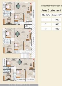 Project Image of 0.0 - 1950.0 Sq.ft 3 BHK Apartment for buy in Meghana Mansion Block I And II