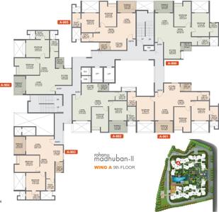Project Image of 774.0 - 960.0 Sq.ft 2 BHK Apartment for buy in Rohan Madhuban II Wings A B C