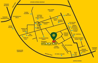 Project Image of 1257 Sq.ft 2 BHK Apartment / Flat for sale in RR Nagar for Rs. 11700000