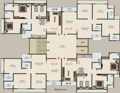 Project Image of 544.0 - 751.0 Sq.ft 2 BHK Apartment for buy in Maruti Radhe Elegance Block A B C D And E