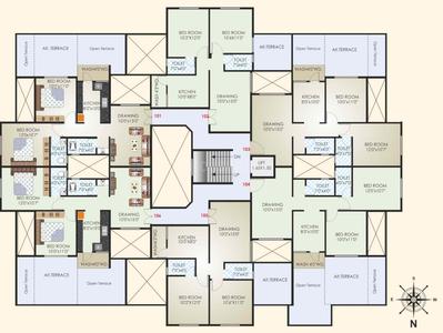 Project Image of 392.0 - 620.0 Sq.ft 2 BHK Apartment for buy in Galaxy Mansion VII