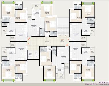 Project Image of 486.42 - 540.89 Sq.ft 2 BHK Apartment for buy in Shivam Anmol Bliss