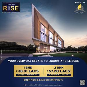 Project Image of 431.0 - 631.0 Sq.ft 1 BHK Apartment for buy in Ornate Rise