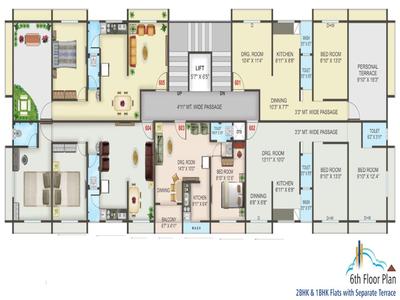 Project Image of 368.23 - 683.29 Sq.ft 1 BHK Apartment for buy in Sagar Skyz