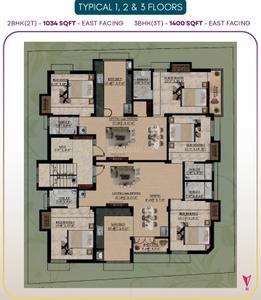 Project Image of 1034.0 - 1400.0 Sq.ft 2 BHK Apartment for buy in Sri Kamakotiagam