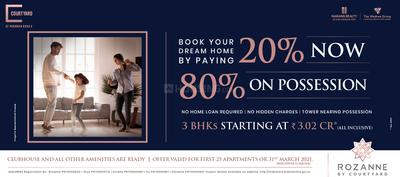 Project Image of 1153.57 - 1330.0 Sq.ft 3 BHK Apartment for buy in Courtyard Rozanne