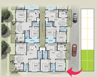 Project Image of 1061.0 - 1960.0 Sq.ft 2 BHK Apartment for buy in My Home The Greens SLR Cassia Court