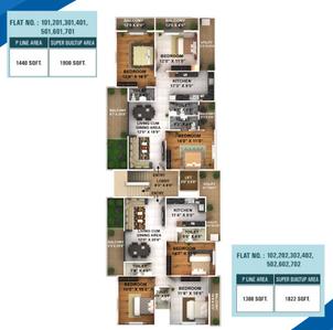 Project Image of 1822.0 - 1900.0 Sq.ft 3 BHK Apartment for buy in Shubh Swapn Arcade