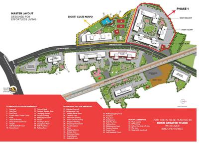 Project Image of 451.55 - 534.97 Sq.ft 2 BHK Apartment for buy in Dosti Greater Thane Sector 3A Cluster 1B Phase 2