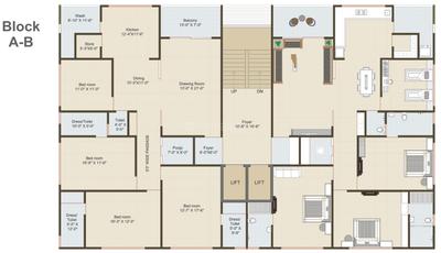 Project Image of 1682.51 - 1857.1 Sq.ft 4 BHK Apartment for buy in Dev Aavkar Homes