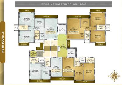 Project Image of 410.0 - 664.13 Sq.ft 1 BHK Apartment for buy in Shantee Muktangan Residency