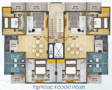 Project Image of 895.0 - 1365.0 Sq.ft 2 BHK Apartment for buy in JM Galaxy Apartments