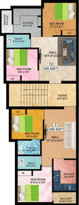 Project Image of 620.0 - 658.0 Sq.ft 2 BHK Apartment for buy in Bharathi Sai Castle Apartment