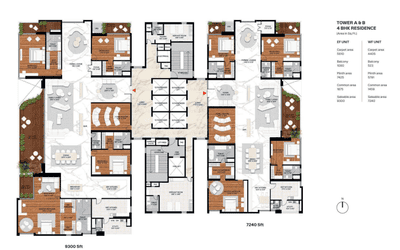 Project Image of 4405.0 - 5610.0 Sq.ft 3 BHK Apartment for buy in Elan By Meenakshi