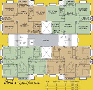 Project Image of 1397 Sq.ft 3 BHK Apartment / Flat for sale in Garia, Sonarpur for Rs. 12000000