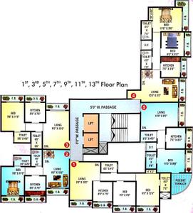 Project Image of 362.0 - 534.0 Sq.ft 1 BHK Apartment for buy in Mukti Shantinath Tower