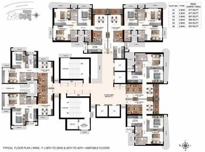 Project Image of 603.0 - 897.0 Sq.ft 2 BHK Apartment for buy in Right Choice Tower 28 C and F