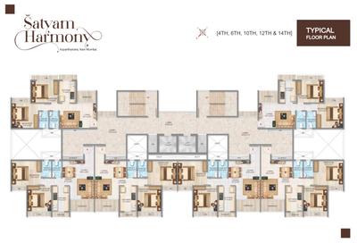Project Image of 413.0 - 496.0 Sq.ft 2 BHK Apartment for buy in Satyam Harmony