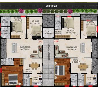 Project Image of 0.0 - 1600.06 Sq.ft 3 BHK Apartment for buy in Go Chandra Vihaar