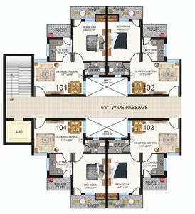 Project Image of 650.0 - 1300.0 Sq.ft 1 BHK Apartment for buy in Laxmi Sky Life