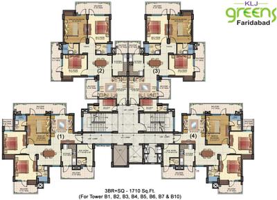 Project Image of 1279.0 - 2339.0 Sq.ft 2.5 BHK Apartment for buy in KLJ Greens