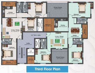 Project Image of 1051.0 - 1660.0 Sq.ft 2 BHK Apartment for buy in HP Luxe Luminar Flats
