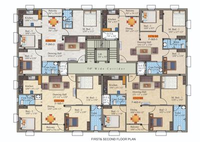 Pro Sudharshan Vista Sudharshan Vista Cluster Plan from 1st to 2nd Floor 1