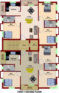 Project Image of 1001.0 - 1075.0 Sq.ft 2.5 BHK Apartment for buy in Aliyah Iris