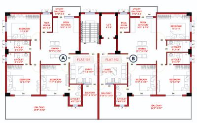 Project Image of 1755.0 - 1955.0 Sq.ft 3 BHK Apartment for buy in DC Nirmaan
