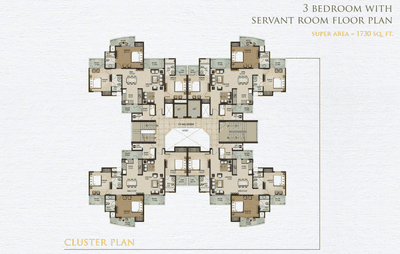 Project Image of 1405.0 - 3400.0 Sq.ft 3 BHK Apartment for buy in Sunworld Vanalika